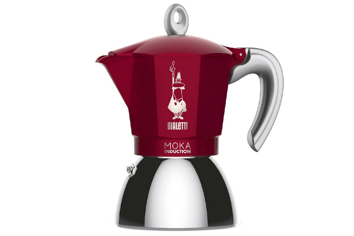 BIALETTI Espressokocher New Moka Induktion 2 Tassen Rot Zumoo