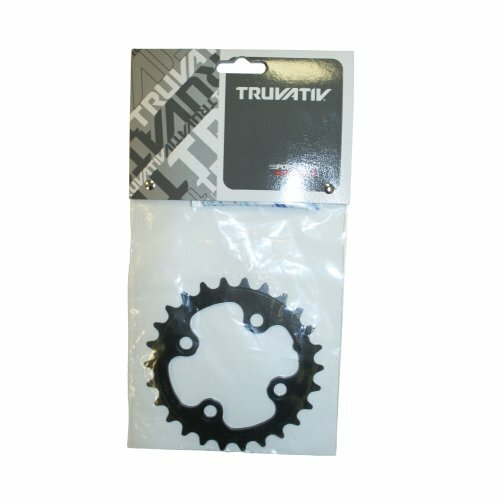 TRUVATIV Kettenblatt "MTB / Trekking" SB-verpackt, 4-Arm, Alu 7075, 9-fach 26 Z., 64 mm Lochkreis, schwarz (blast black)