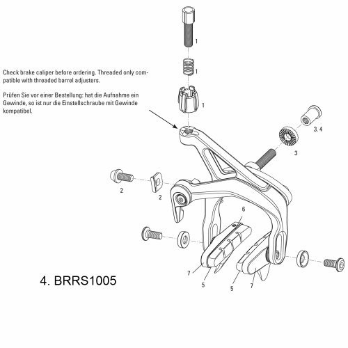 SRAM Ersatz für Rennbremse "Force / Rival" Set Befestigungsmuttern (12, 16, 20, 30 mm), Abb. 4