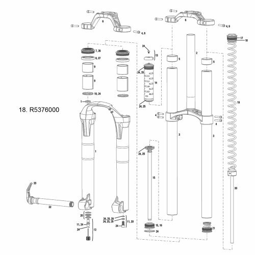 ROCKSHOX BoXXer 2010-2014 (35 mm) Vorspannspacer Set , Race/RC, Team/R2C2