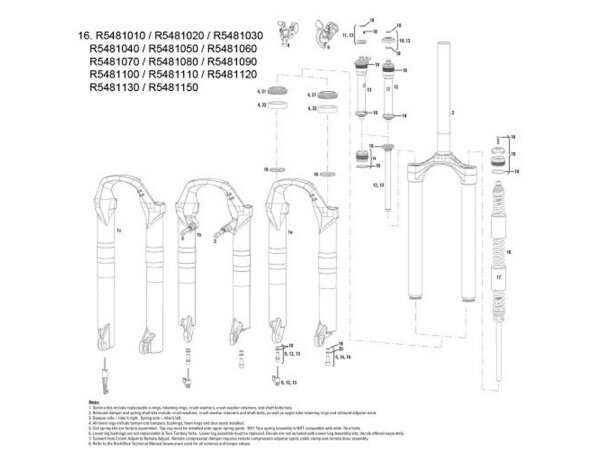 ROCKSHOX "XC 32" Feder 120 mm , extra hart