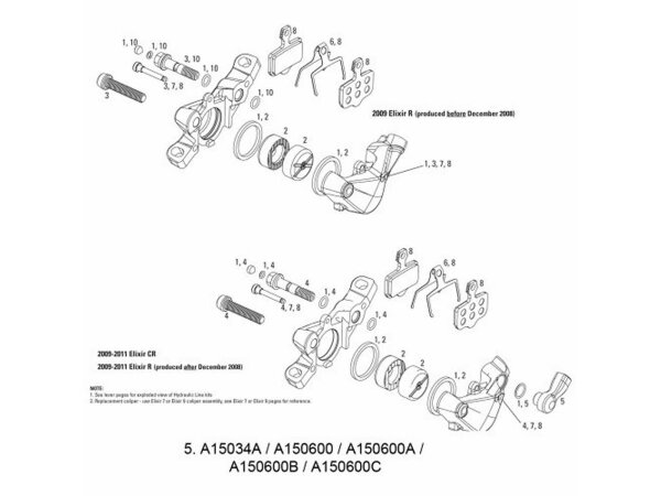 AVID Bremssattel Elixir 7 für X0, schwar