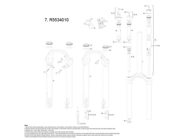 ROCKSHOX "Judy Silver" A1-A2 (Mod. 2018- Befestigung für Bremsleitung