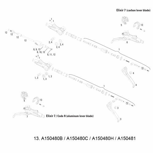 AVID Bremshebel Elixir 5 + VIA GT ab 2013 für Elixir 7,