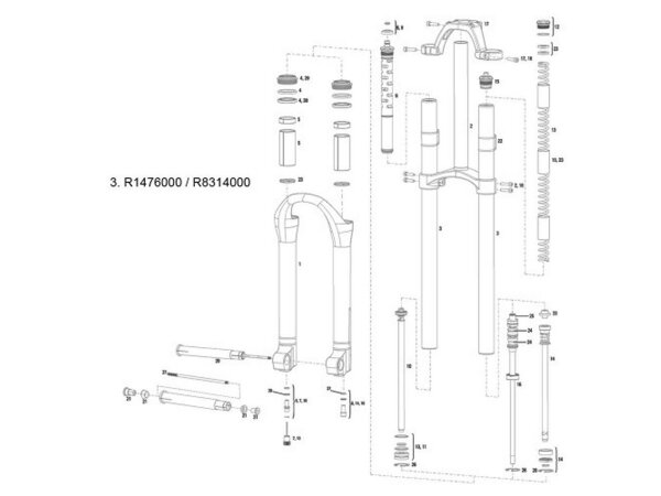 ROCKSHOX "Recon Silver TK" B1 (2016-2017 Service Kit Full, Solo Air