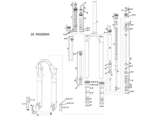 ROCKSHOX Ersatz für Variosattelstütze "Reverb / Reverb Stealth" Einstellknopf Kit A2