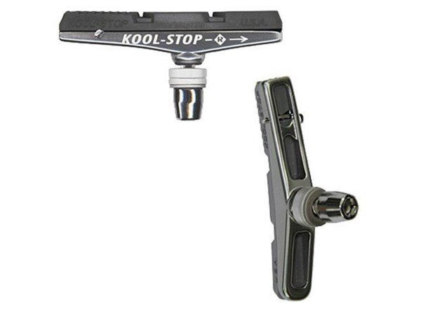 KOOL STOP Bremsschuh "V2" SB-verpackt, für V-Brake , Karte à 2 Stück, V-Pin-Halterung, austauschbare Bremsbeläge, Schrau