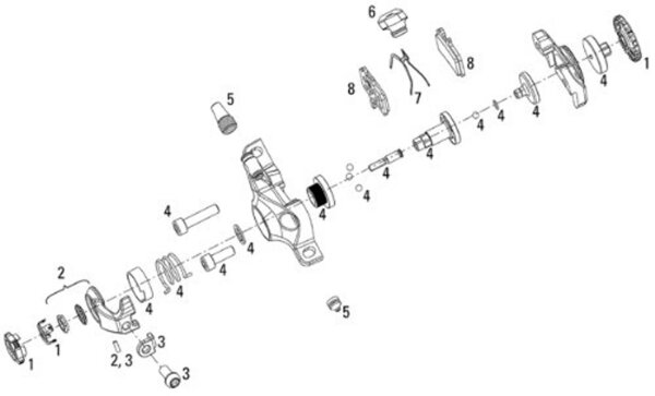 AVID Scheibenbremse "Ball Bearing 7" Mod Bremssatteleinstellkit für BB7 Road