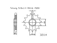 ESJOT Antriebsritzel "32114" 520, Stahl 16...