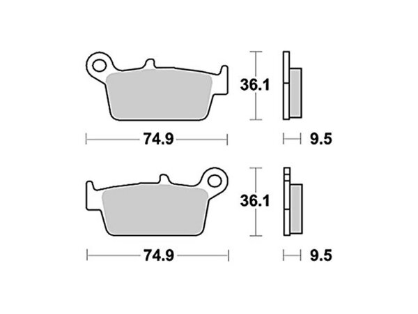 TRW Bremsbelag "MCB 575" Satz Typ SI Sinterm