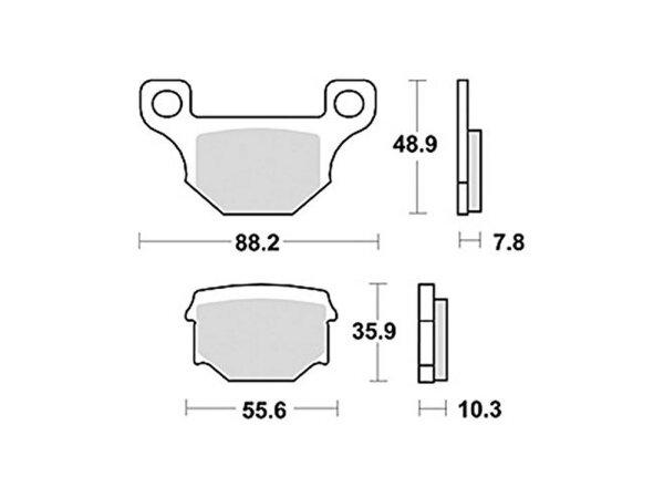 TRW Bremsbelag "MCB 765" Satz Typ Organisch Standard mit ABE