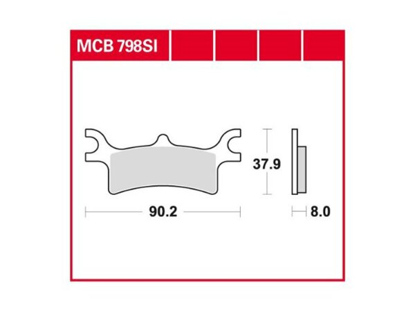 TRW Bremsbelag "MCB 798" Satz Typ SI Sintermetall mit ABE