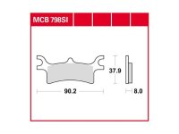 TRW Bremsbelag "MCB 798" Satz Typ SI Sinterm