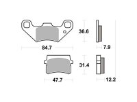 TRW Bremsbelag "MCB 807" Satz Typ Organisch...