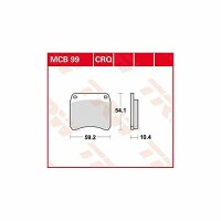 TRW Bremsbelag "MCB 99" Rennsportartikel Typ...