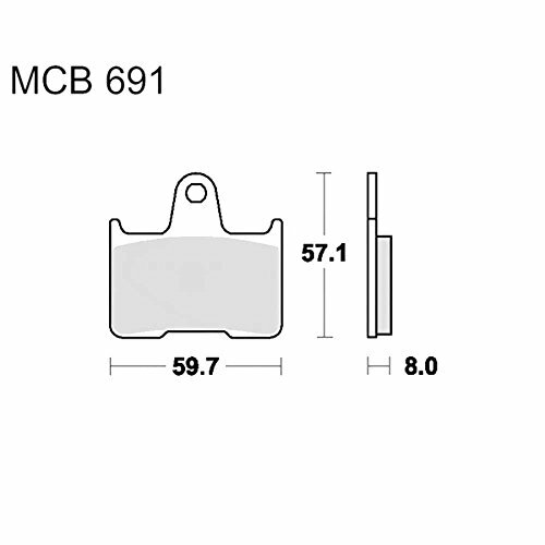 TRW Bremsbelag "MCB 691" Satz Typ Organisch Standard