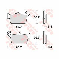 TRW Bremsbelag "MCB 820" Satz Typ Organisch...