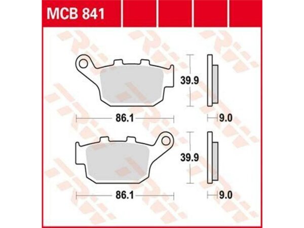 TRW Bremsbelag "MCB 841" Satz Typ Organisch Standard mit ABE