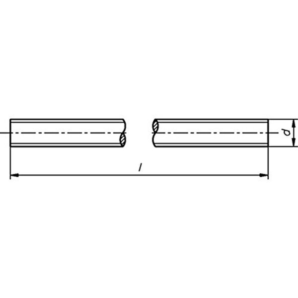 DRESSELHAUS Gewindestange DIN 975, 1.000 mm lang,  M16