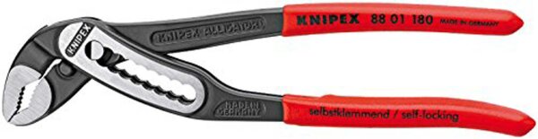 KNIPEX Wasserpumpenzange "Alligator" Durchgesteckt Länge: 180 mm,