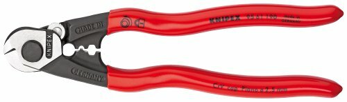 KNIPEX Drahtseilschere Geschmiedet, mit zwei Press Länge: 190 mm