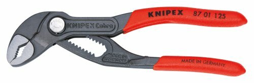 KNIPEX Wasserpumpenzange "Cobra" Rohrzan Länge: 125 mm, Schlüsselweite: 27 mm Feineinstellung: 13-fach, Rohrweite: 1"