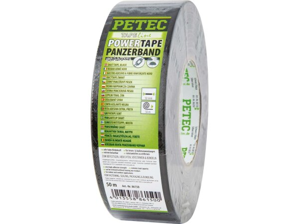 PETEC Gewebeband "POWER Tape Panzerband" 50 mm bre Rolle, 50 m, s