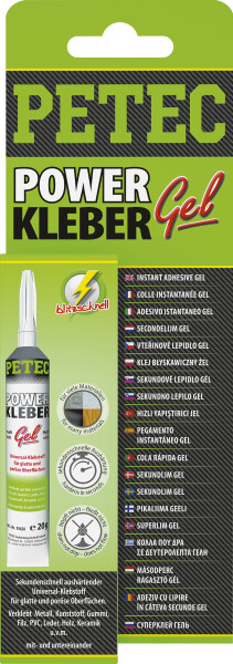 Petec POWER KLEBER GEL Sekundenklebstoff Tube