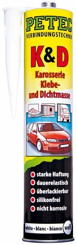 PETEC Dichtmasse "K&D" Karosserie Kl  310 ml Kartusche, weiß