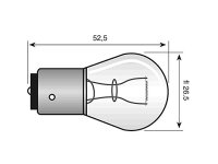 Kugellampe Sockel BAU15s, Blinklichtlamp SPAHN, 12 V 21...