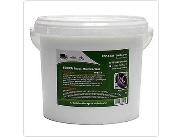 ECORA Reifenmontierwax Temperaturbereich 5 kg Eimer weiß