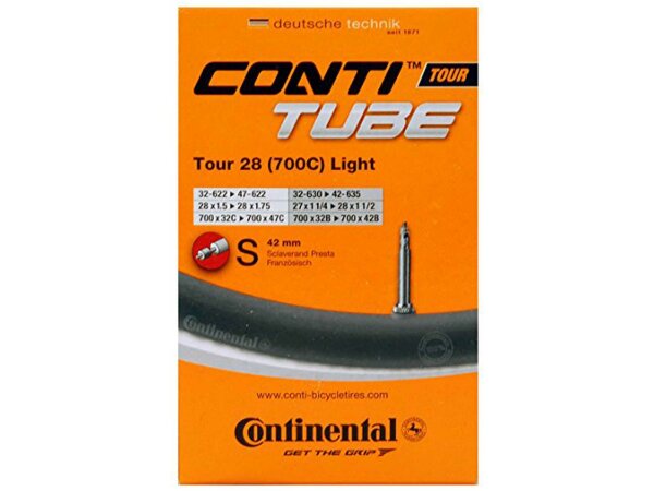 CONTINENTAL Schlauch "Tour 28 All Light" 32-622, 2 Sclaverand 42 