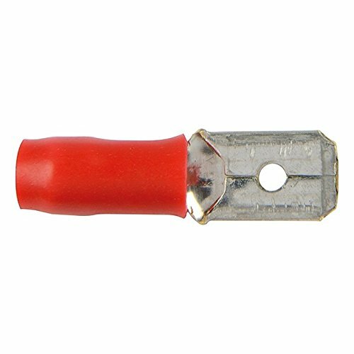 Flachstecker Teilisolierter Quetschverbi Querschnitt: 0,5 - 1,0 mm², Steckermaß: 6,3 x 0,8 mm, rot (HERTH+BUSS) Abgabe nur in Packung zu 100 Stück, Preis per 100 Stück