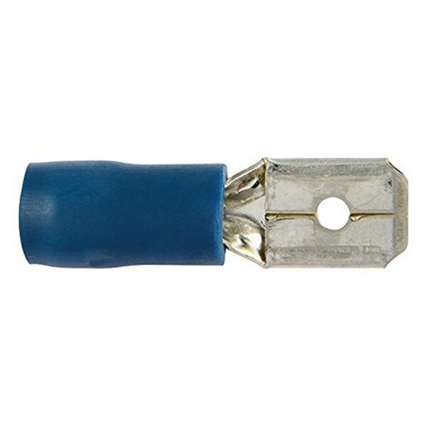 Flachstecker Teilisolierter Quetschverbi Querschnitt: 1,5 - 2,5 mm², Steckermaß: 6,3 x 0,8 mm, blau (HERTH+BUSS) Abgabe nur in Packung zu 100 Stück, Preis per 100 Stück