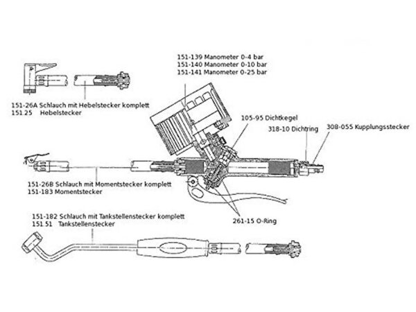 EWO Hebelstecker Mit Schlauch (Modell 151) Länge: 500 mm