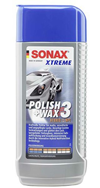 SONAX Autopolitur "XTREME Polish+Wax 3 H 250 ml Flasche, mit Ausgießer