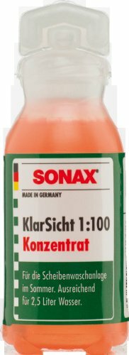 SONAX Scheibenreiniger "KlarSicht 1:100" 25 ml Flasche im Thekendisplay, Frischeduft