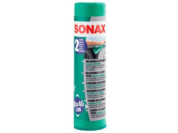 SONAX Microfasertuch "PLUS Innen & S 2 Stück, SB-verpackt