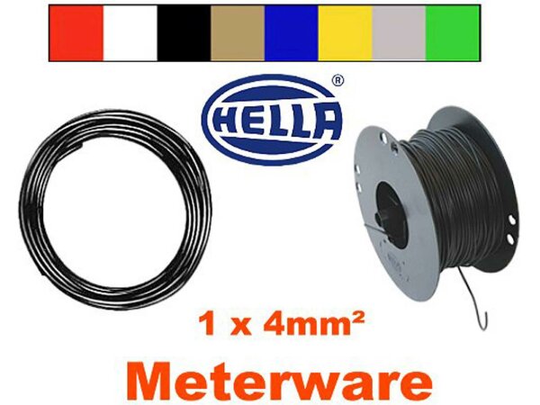 HELLA Fahrzeugleitung 1-adrig, Isolierun 4,0 mm², schwarz