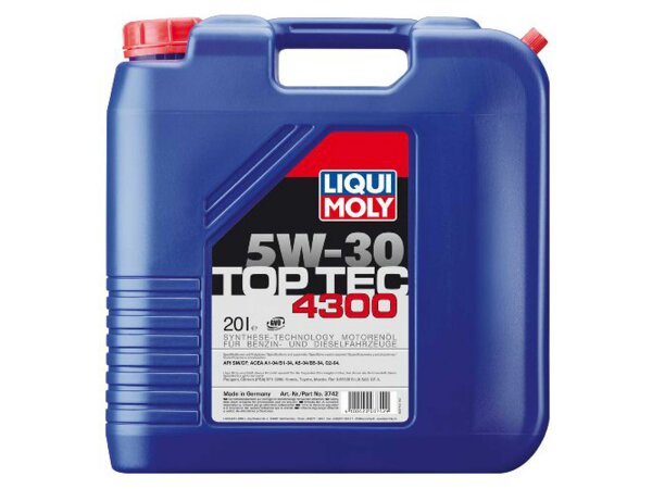 LIQUI MOLY Motoröl "Top Tec 4300" SAE 5W 20 l Kanister