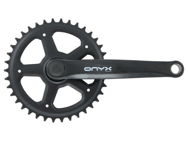 AMAR Kettenradgarnitur "Onyx" 38 Zähne,  schwarz