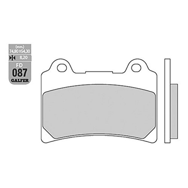 GALFER Bremsbelag "FD087" Satz G1054, Organisch Standard