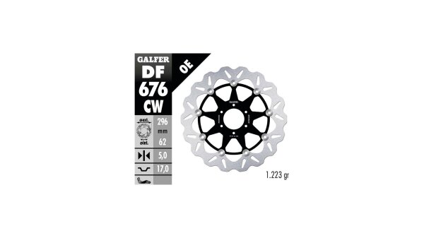 GALFER Wave Bremsscheibe "DF676" Typ CW - schwimmend, mit ABE