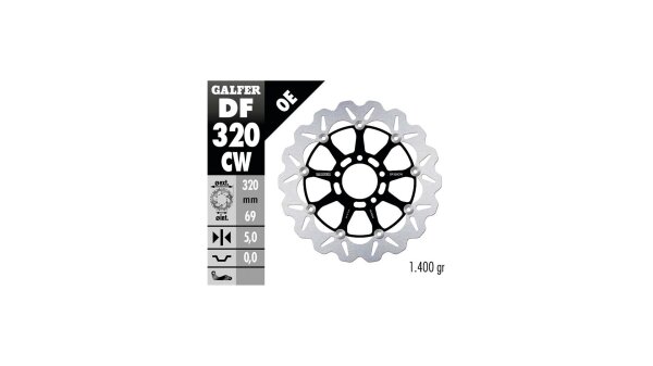 GALFER Wave Bremsscheibe "DF320" Typ CW - schwimmend, mit ABE