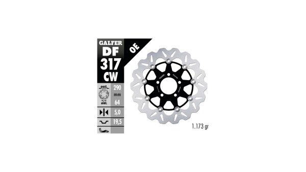 GALFER Wave Bremsscheibe "DF317" Typ CW - schwi