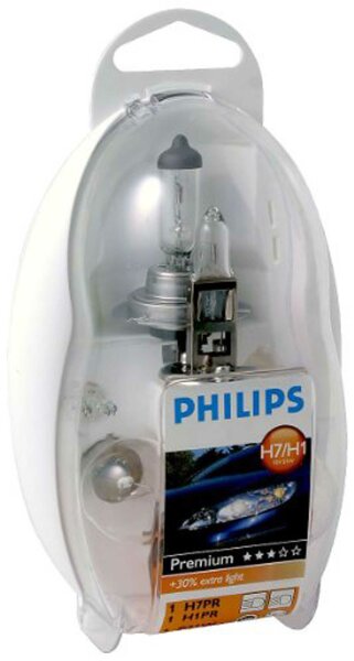 PHILIPS Lampenbox "Easykit" Ersatzlampen Ausführung H7 / H1, (7-tlg.)