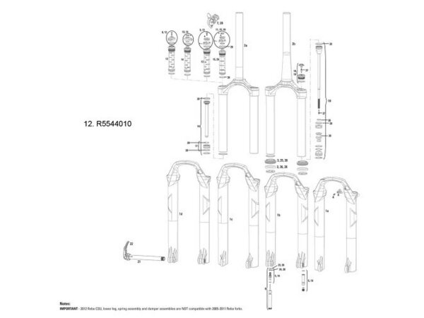 ROCKSHOX "Reba" A1-A5 (2012-2017) Druckstufe, Standard