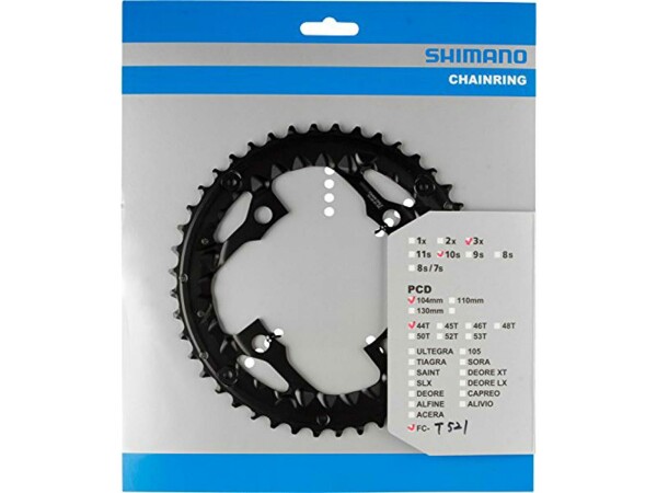 SHIMANO Kettenblatt "FC-M522 / FC-T521" 4-Arm, für 44 Zähne für K