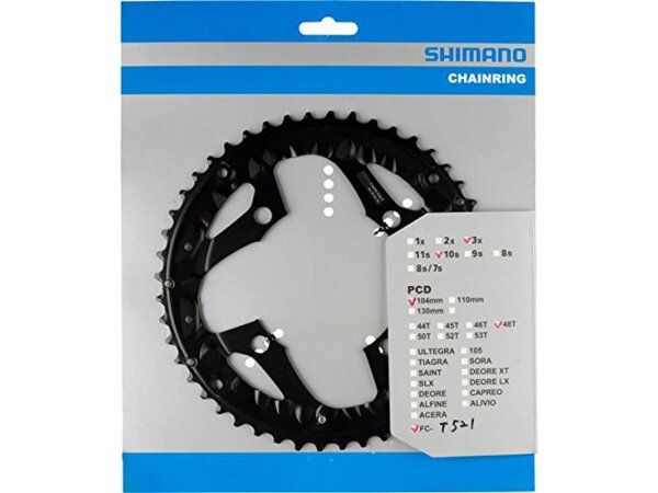 SHIMANO Kettenblatt "FC-M522 / FC-T521" 4-Arm, für 48 Zähne