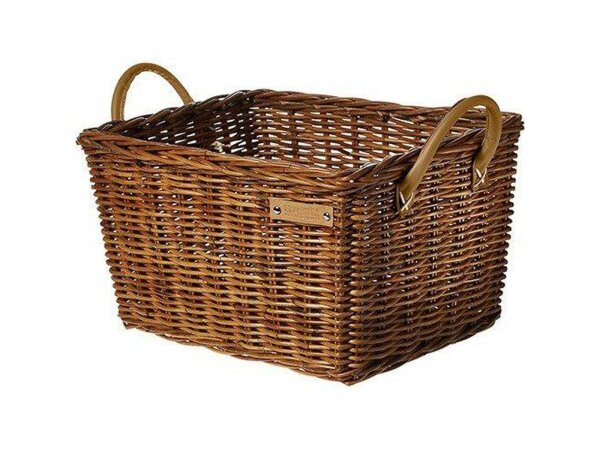 transportkorb basil portland classic 46x36x22cm, natur, rattan, grobmaschig